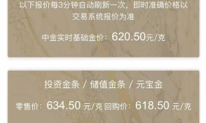 部分金店金饰价格突破800元/克！不同金店挂牌价差高达127元/克